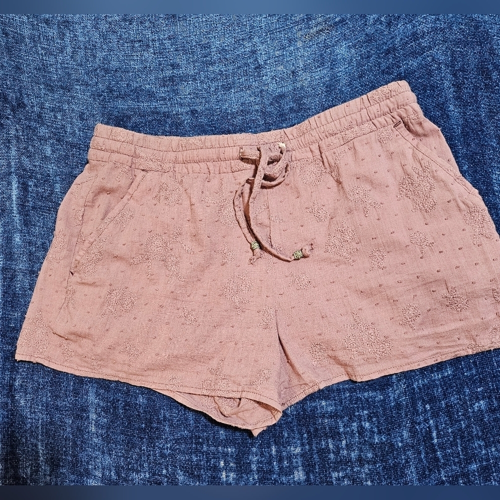 Anthropologie Hei Hei Lilac Purple Embroidered Pull On Shorts Small - Picture 8 of 8